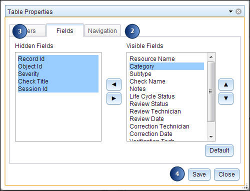 Customizing the Reviewer table